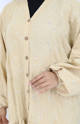 Beige Hijab Dress 0059-01