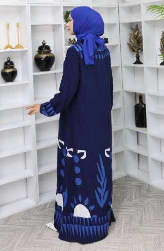Dunkelblau Hijab Kleider 0084-01