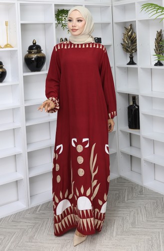 Braun Hijab Kleider 0084-03