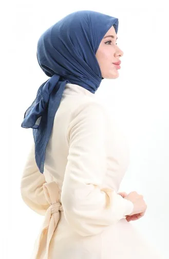 Écharpe Douce En Coton 70282-15 Bleu Denim 70282-15