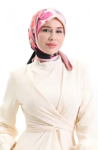 Karaca Viskose Schal 81050-04 Schwarz Rosa 81050-04