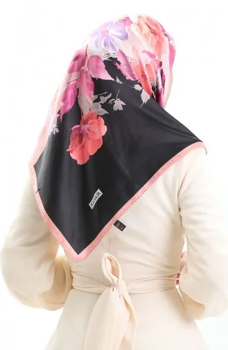Karaca Viskose Schal 81050-04 Schwarz Rosa 81050-04