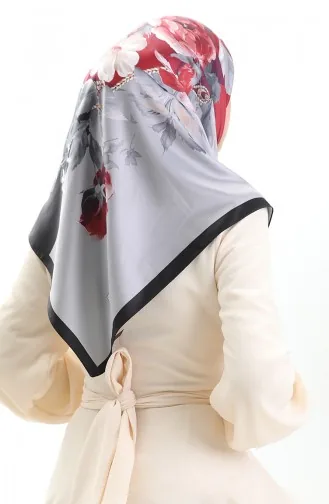 Écharpe En Rayonne Karaca 81050-06 Noir Bordeaux Rouge 81050-06