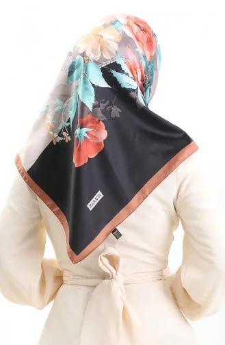 Karaca Rayon Sjaal 81050-12 Zwart Mosterd 81050-12