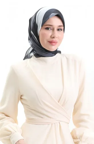 وشاح كاراكا الناعم 81056-06 أسود رمادي 81056-06