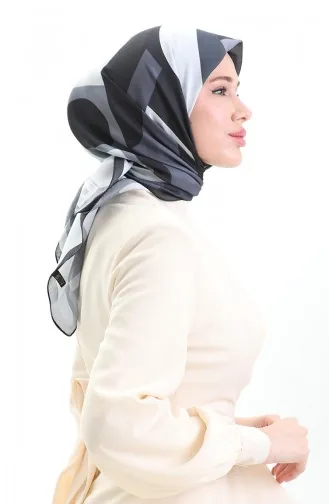 وشاح كاراكا الناعم 81056-06 أسود رمادي 81056-06