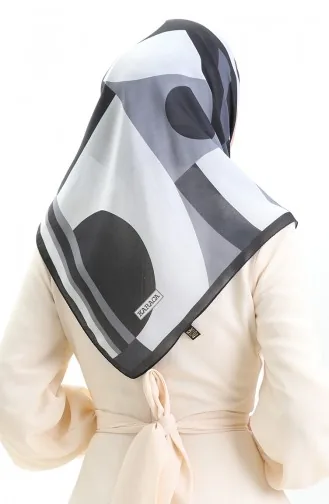 وشاح كاراكا الناعم 81056-06 أسود رمادي 81056-06