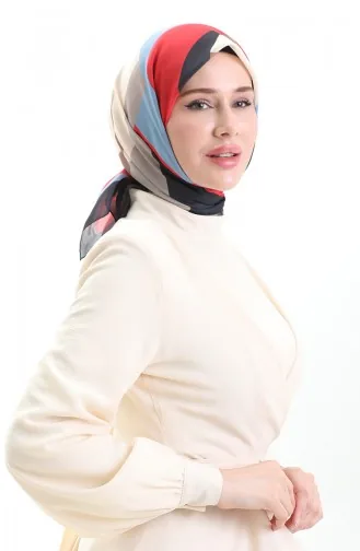 Karaca Weicher Schal 81056-07 Schwarz Rot 81056-07