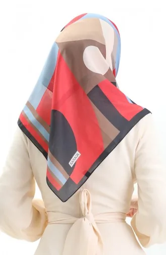 Karaca Weicher Schal 81056-07 Schwarz Rot 81056-07