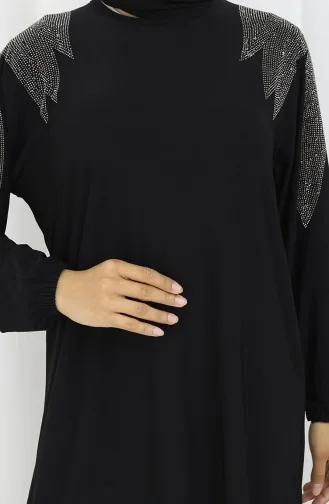 Sandy Stoff Stein Abendkleid 2060-03 Schwarz 2060-03