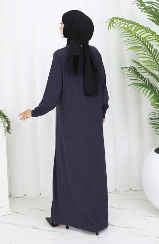 Dunkelblau Hijab-Abendkleider 2061-01