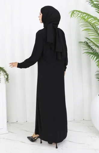 Sandy Stoff Stein Abendkleid 2061-02 Schwarz 2061-02