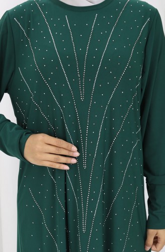 Smaragdgrün Hijab-Abendkleider 2061-03