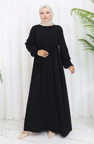 Black Hijab Dress 4102-01