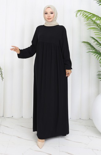 Black Hijab Dress 4102-01
