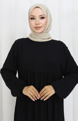Black Hijab Dress 4102-01