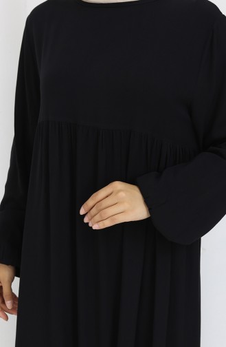Black Hijab Dress 4102-01