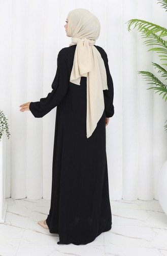 Black Hijab Dress 4102-01
