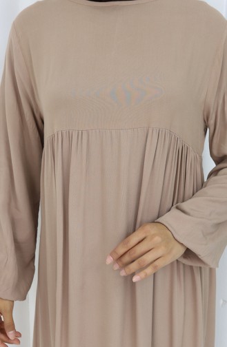 Creme Hijab Kleider 4102-07