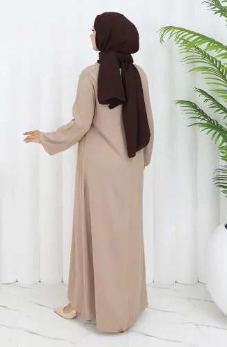 فستان ذو خصر مطوي 4102-07 من المنك 4102-07