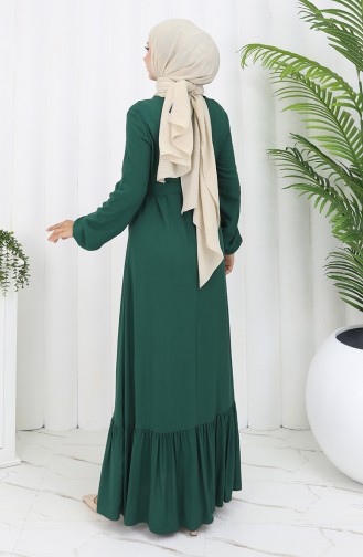 Smaragdgrün Hijab Kleider 4103-05