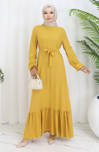 Robe Hijab Jaune 4103-06