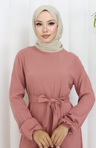 Pink Hijab Dress 4103-07