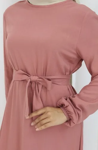 Geplooide Jurk Met Riem En Rok 4103-07 Onion Skin 4103-07