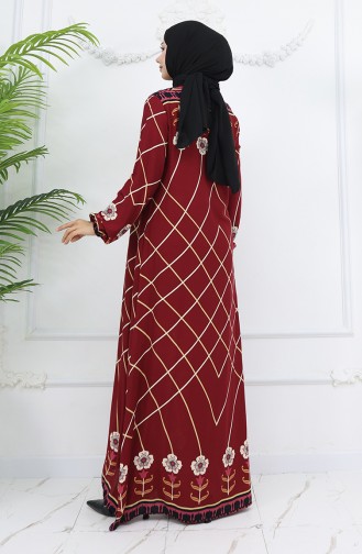 Robe Hijab Bordeaux 0030-04
