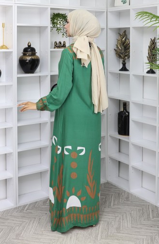 Green Hijab Dress 0084-05