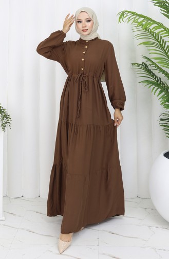 Braun Hijab Kleider 0085-03