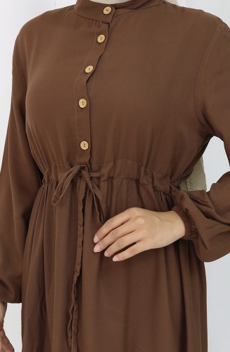 Braun Hijab Kleider 0085-03