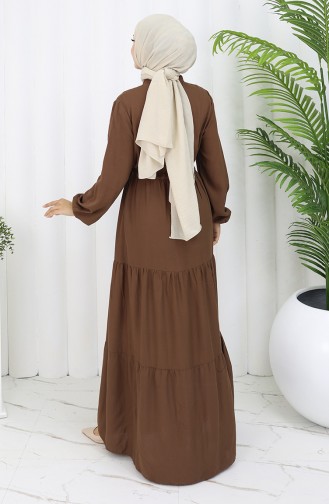 Braun Hijab Kleider 0085-03