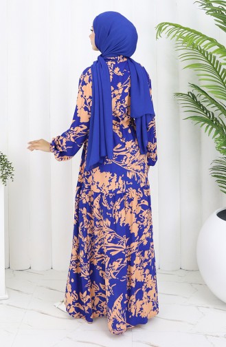 Robe Hijab Blue roi 2054-01