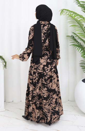 Black Hijab Dress 2054-04