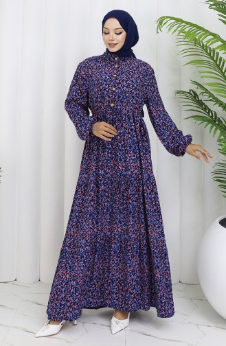 Robe Hijab Bleu Marine 2057-03
