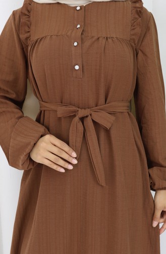 Braun Hijab Kleider 2064-04