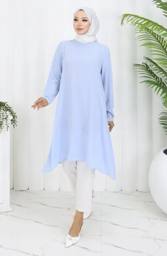Tunique Princesse Asymétrique 4101-01 Bleu Glacier 4101-01