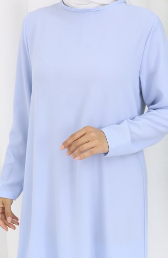 Asimetrik Prenses Tunik 4101-01 Buz Mavisi