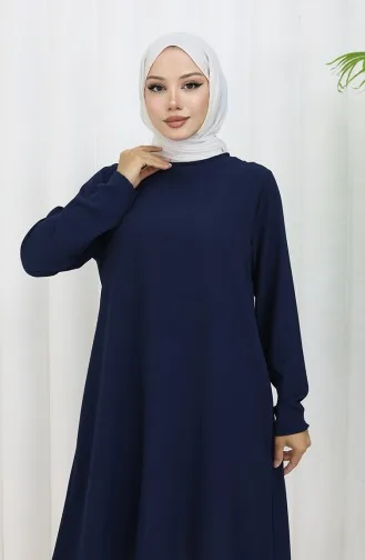 Asimetrik Prenses Tunik 4101-08 Lacivert