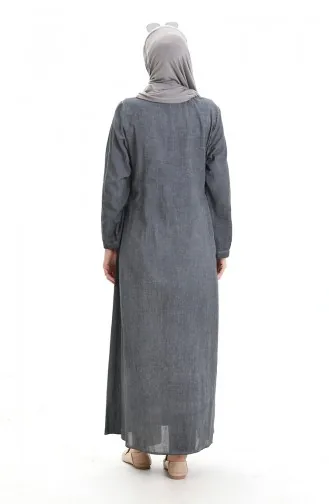 Şile Cloth Authentic Abaya 2015-01 Grau 2015-01