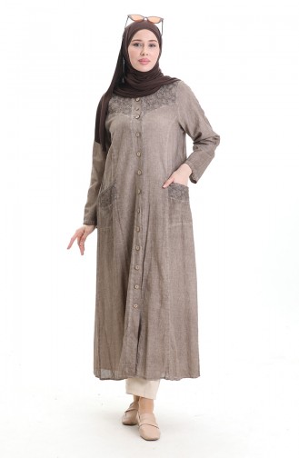 Beige Abaya 4555-03