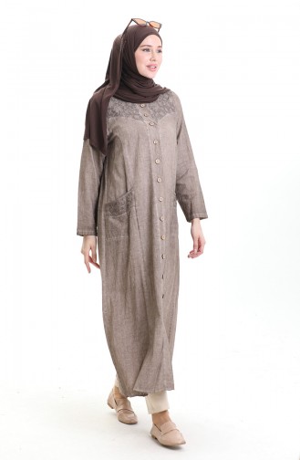 Beige Abaya 4555-03