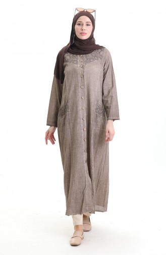Beige Abaya 4555-03