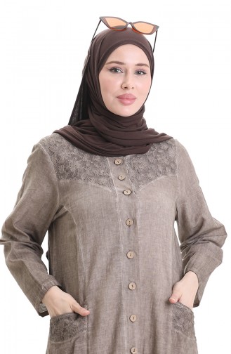 Beige Abaya 4555-03