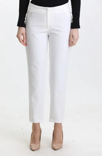 Pantalon Droit 4004-01 Écru 4004-01