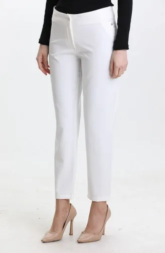 Pantalon Droit 4004-01 Écru 4004-01