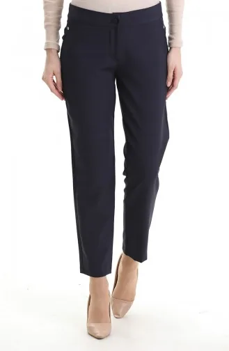 Straight Leg Trousers 4004-05 Navy Blue 4004-05