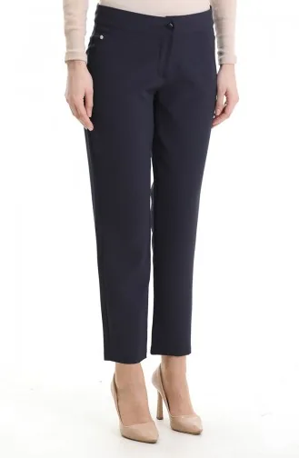 Straight Leg Trousers 4004-05 Navy Blue 4004-05