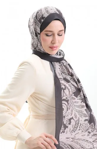 Zachte Sjaal Met Etnisch Patroon 70296-05 Bittere Koffiepoeder 70296-05